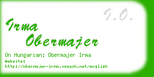 irma obermajer business card